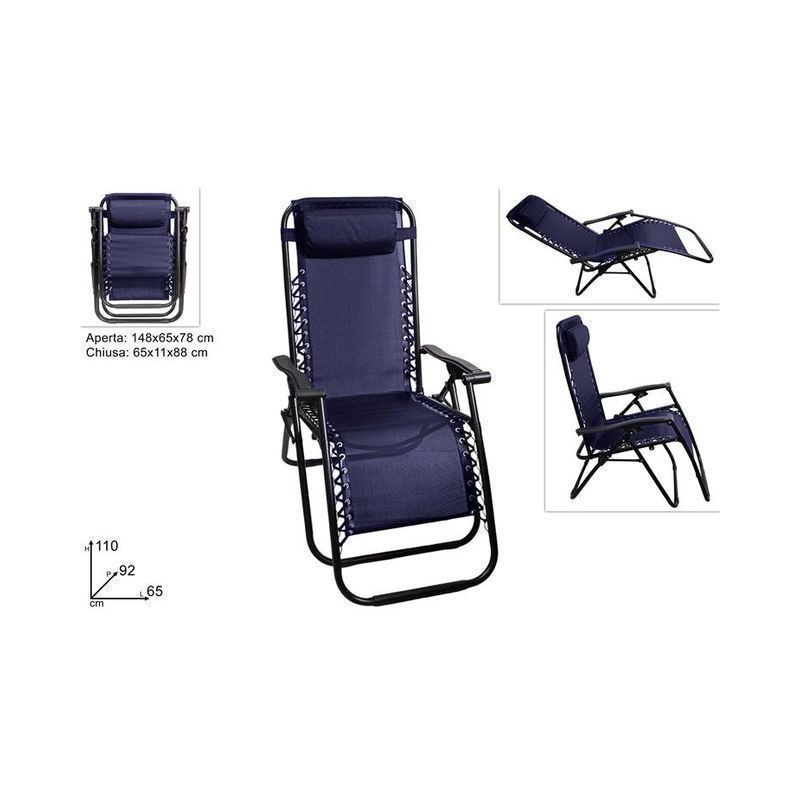 SEDIA POLTRONA SDRAIO GRAV.ZERO BLU EAN 8034048670644 INGROSSO SDRAIO E LETTINI MARE