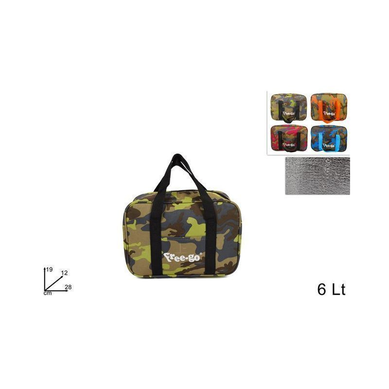 BORSA FRIGO 6LT INT.ALLUM. FANT.MIMETICA EAN 8034048584415 INGROSSO BORSE FRIGO