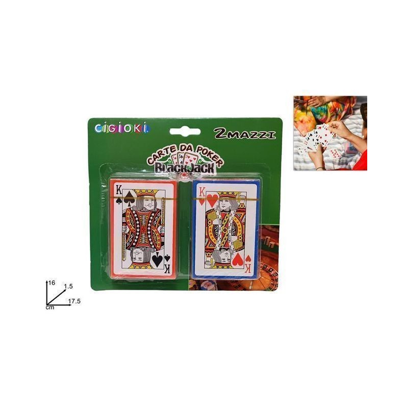 CARTE DA POKER 2 MAZZI EAN 8027501324666 INGROSSO CARTE DA GIOCO