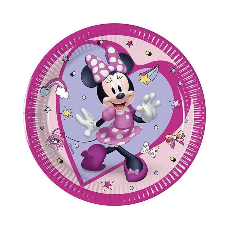 PIATTI CARTA MINNIE JUNIOR CM.20 8PZ EAN 5201184950388 INGROSSO PIATTI PER PARTY