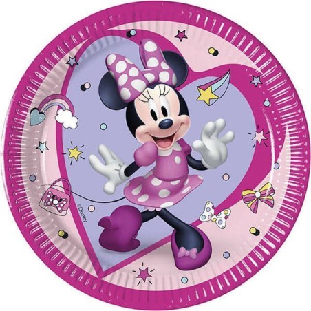 PIATTI CARTA MINNIE JUNIOR CM.20 8PZ EAN 5201184950388 INGROSSO PIATTI PER PARTY