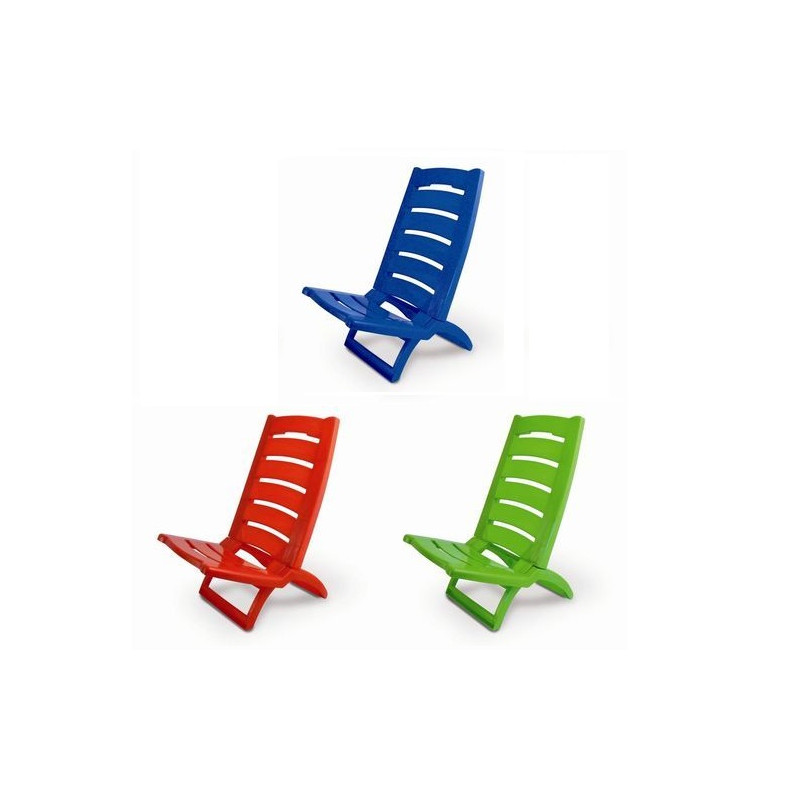 SPIAGGINA PLASTICA MONOCOLORE SCHIENALE EAN 8002936289452 INGROSSO SDRAIO E LETTINI MARE