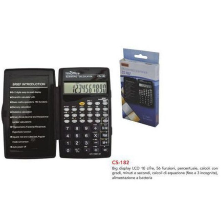 CALCOLATRICE SCIENTIFICA CS-182 CARTOLERIA EAN 8033593013104 INGROSSO CALCOLATRICI