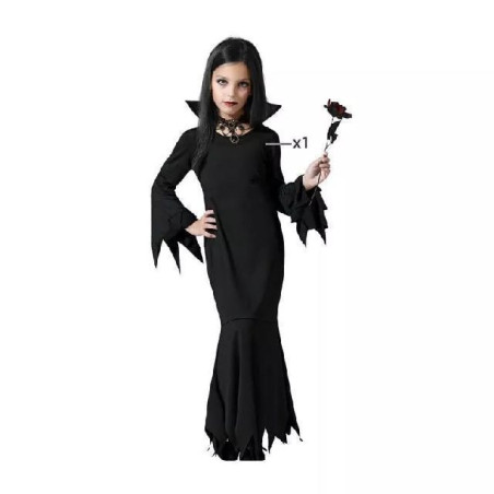 COSTUME FANTASMA NERO 10-12 ANNI HALLOWEEN EAN 8422259744085 INGROSSO COSTUMI HALLOWEEN BAMBINA