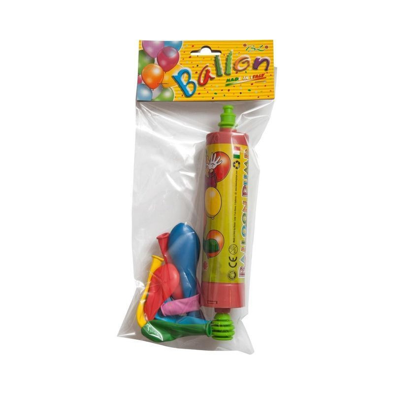 POMPA + 8 PALLONCINI PARTY EAN 8018297162006 INGROSSO PALLONCINI COMPLEANNO