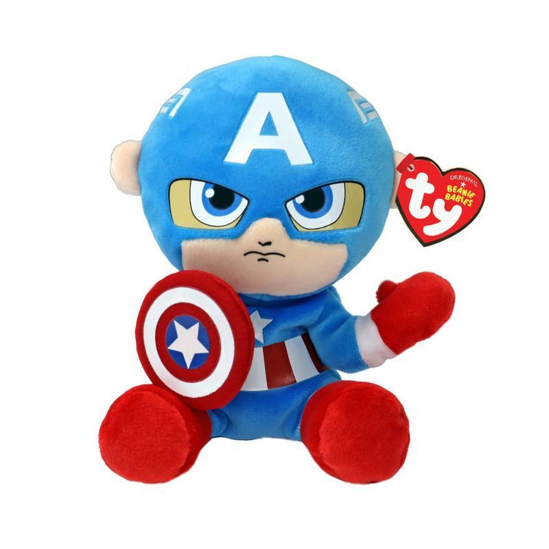 PELUCHE MARVEL 20CM FLOPPY CAP.AMERICA EAN 0008421440023 INGROSSO PELUCHE MORBIDOSI