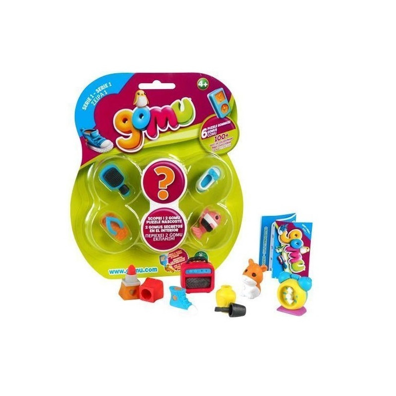 GOMU BLISTER 6PZ SERIE1 17X20CM +4ANNI EAN 8001444414066 INGROSSO GIOCATTOLI