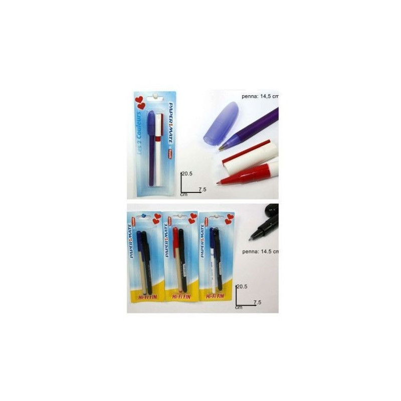 PENNE PAPERMATE BL 2PZ R/V/HI-FI R EAN 3026982151124 INGROSSO GIOCATTOLI