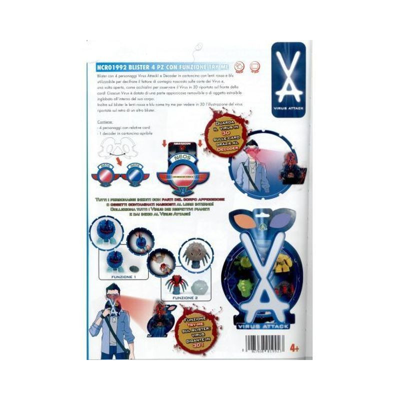 VIRUS ATTACK BL.4 PERS.C/DECODER CARD EAN 8027638019923 INGROSSO GIOCATTOLI