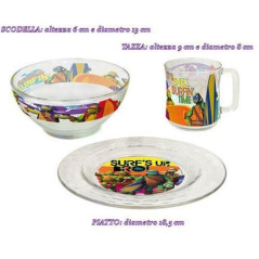 INGROSSO CASALINGHI TURTLES NINJA SET 3PZ COLAZIONE SCAT.REG 8430957085454 INGROSSO ACCESSORI CUCINA