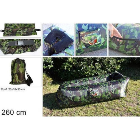 INGROSSO ARTICOLI MARE MATERASSINO GONFIABILE C/CUSCINO E TASCA MIMETICO 8034048372869 INGROSSO GONFIABILI MARE