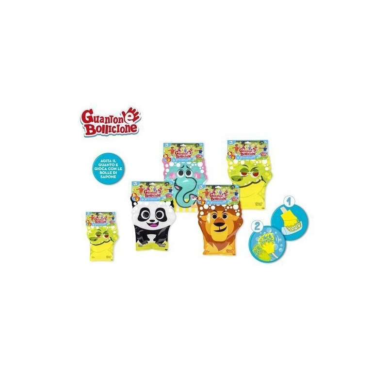 GUANTONE BOLLICIONE 4 SOGGETTI EAN 8421134097483 INGROSSO BOLLE SAPONE E ACCESSORI
