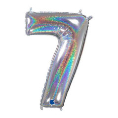 INGROSSO PALLONCINI PALLONCINO MYLAR N. 7 ARGENTO 40 101CM 8032685998398 INGROSSO ARTICOLI PER FESTE