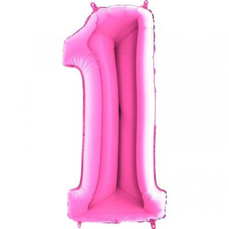 INGROSSO PALLONCINI PALLONCINO MYLAR N. 1 FUXIA MEGA 40 101C 8032685998732 INGROSSO ARTICOLI PER FESTE