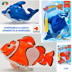 INGROSSO SET PESCE GONF. A CARICA C/POMPETTA 8057438029594 INGROSSO GONFIABILI MARE ANIMALI GONFIABILI