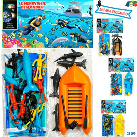 INGROSSO BUSTA SUB LE MERAVIGLIE DEI FONDALI ASS. 8034094808398 INGROSSO BUSTE SOLDATINI E ANIMALI BUSTE ANIMALI GIOCATTOLO