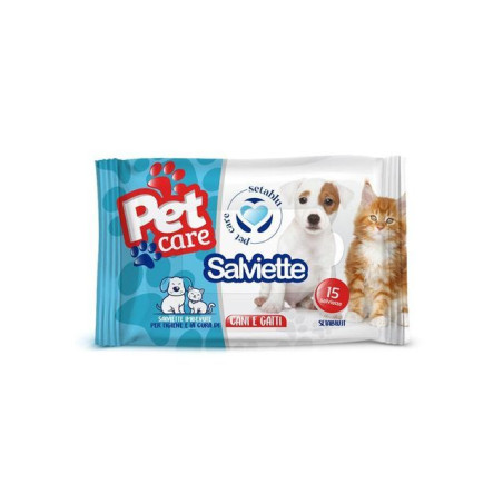 INGROSSO SALVIETTE UMIDIFICATE PET 15PZ C/DISPLAY 8059174599133 INGROSSO ARTICOLI IGIENE E SALUTE SALVIETTE