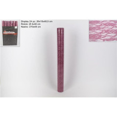 INGROSSO ARTICOLI NATALIZI ROTOLO ORGANZA MERLETTO 48X270CM ROSA 8053482011080 INGROSSO ADDOBBI ALBERO NATALE