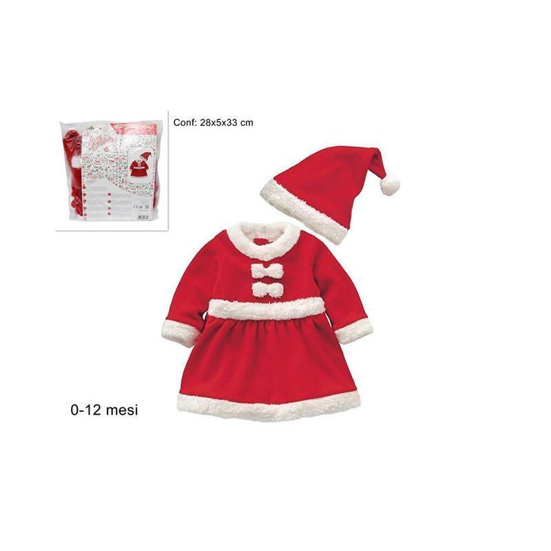 VESTITO BABBO NATALE BIMBA 0/12 MESI EAN 8053482018300 INGROSSO COSTUME BABBO NATALE BIMBI