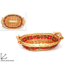 INGROSSO ARTICOLI NATALIZI CESTA OVALE INTRECCIATA 31X24CM 8033113253409 INGROSSO ARTICOLI NATALE CESTI NATALIZI