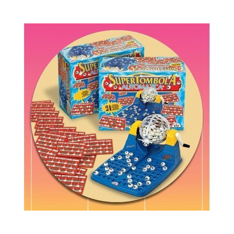 TOMBOLA SUPER AUTOMATICA 24 CARTELLE EAN 8000888001207 INGROSSO GIOCHI DI SOCIETA TOMBOLA SUPER AUTOMATICA 24 CARTELLE EAN 8000888001207 INGROSSO GIOCHI DI SOCIETA
