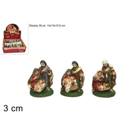 INGROSSO ARTICOLI NATALIZI NATIVITA' MINI 3CM 3 ASS C.3 8033113349010 INGROSSO PRESEPE E ACCESSORI PERSONAGGI PER IL PRESEPE E A