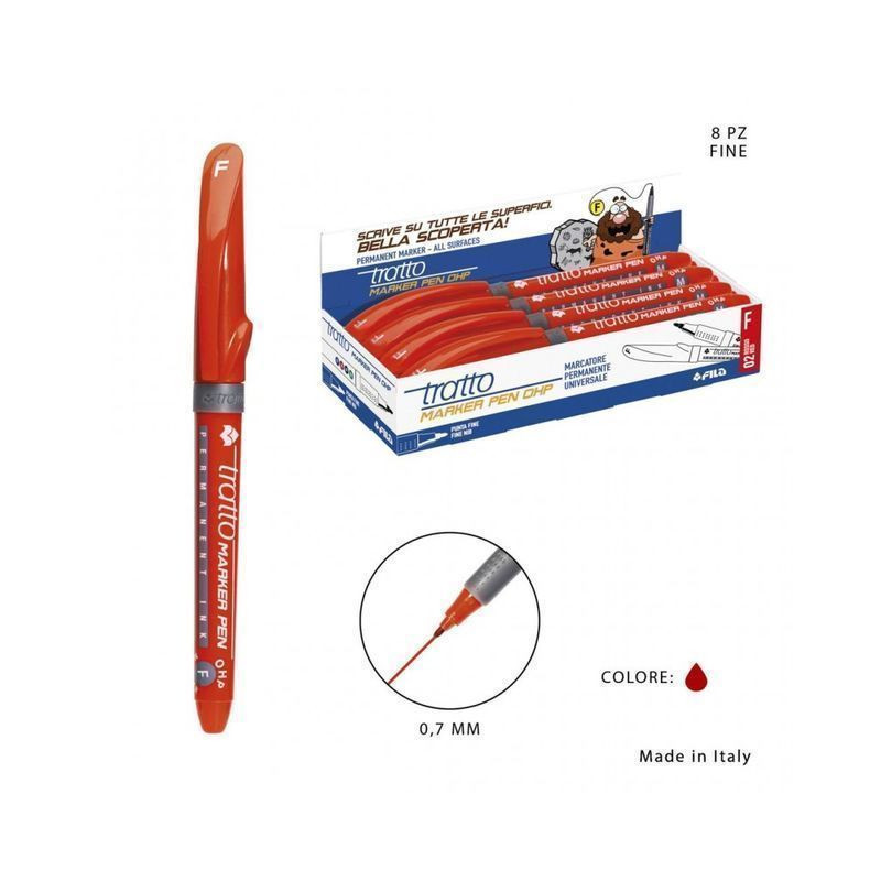 TRATTO MARKER PEN OHP PUNTA FINE ROSSO EAN 8000825806834 INGROSSO PENNARELLI MARKER TRATTO MARKER PEN OHP PUNTA FINE ROSSO EAN 8000825806834 INGROSSO PENNARELLI MARKER
