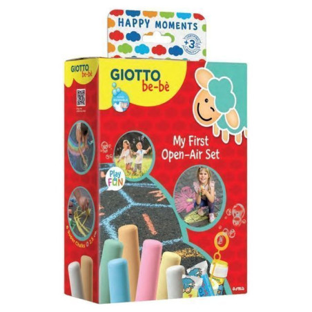 INGROSSO CARTOLERIA GIOTTO BEBE HAPPY MOMENTS OPEN AIR SET 8000825056307 INGROSSO PENNARELLI MATITE COLORATE TEMPERE