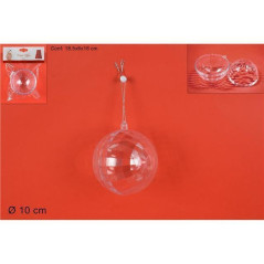 INGROSSO ARTICOLI NATALIZI PALLA 10 CM TRASPARENTE DISCO DE1921 8053482104256 INGROSSO DECORAZIONI NATALIZIE