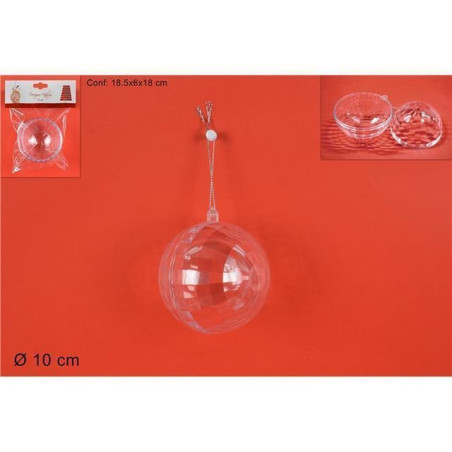 INGROSSO ARTICOLI NATALIZI PALLA 10 CM TRASPARENTE DISCO DE1921 8053482104256 INGROSSO DECORAZIONI NATALIZIE