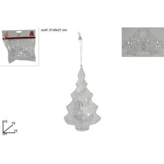 INGROSSO ARTICOLI NATALIZI ALBERO TRASPARENTE 16x10 CM DE2006 8053482104324 INGROSSO DECORAZIONI NATALIZIE