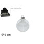 PALLA VETRO TRASPARENTE DIAM.9CM EAN 8033113413674 INGROSSO PALLINE DI NATALE E PUNTALI