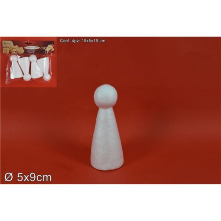 INGROSSO ARTICOLI NATALIZI ANGELO POLISTIROLO DECOUPAGE SET4PZ CM9 8033113754593 INGROSSO DECORAZIONI NATALIZIE