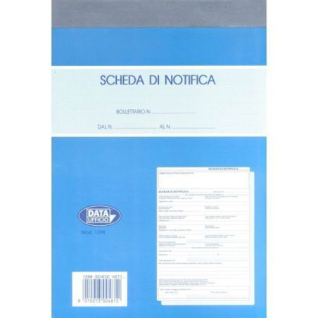 INGROSSO CARTOLERIA SCHEDE DI NOTIFICA SEMPLI 8010013004812 INGROSSO AGENDE DIARI SCHEDE MODULI E SCHEDE