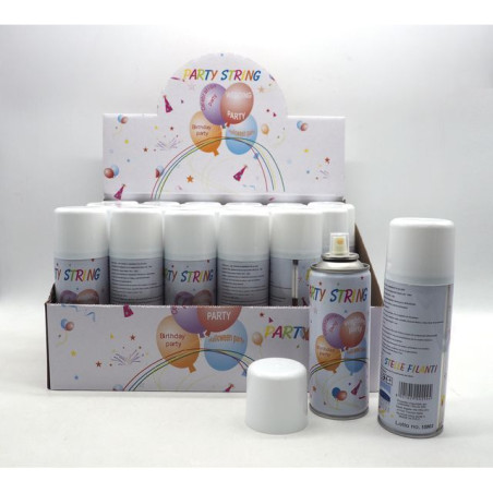 INGROSSO CARNEVALE STELLE FILANTI SPRY BIANCHE 85GR 8021029202994 INGROSSO ARTICOLI CARNEVALE BOMBOLETTE SPRAY CARNEVALE