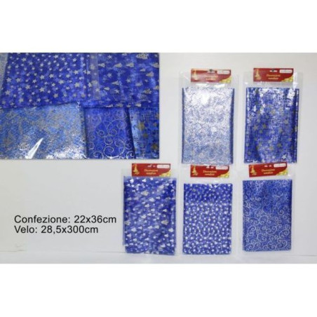 INGROSSO ARTICOLI NATALIZI VELO ORGANZA CM.28.5x300 BLU 8033113174438 INGROSSO PRESEPE E ACCESSORI ACCESSORI PER IL PRESEPE