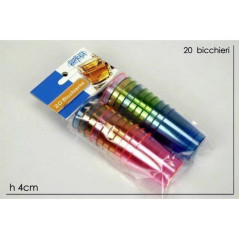 INGROSSO CASALINGHI BICCHIERI SHOT PZ.20 ASS. 8015361618261 INGROSSO ACCESSORI CUCINA BICCHIERI PER CASA