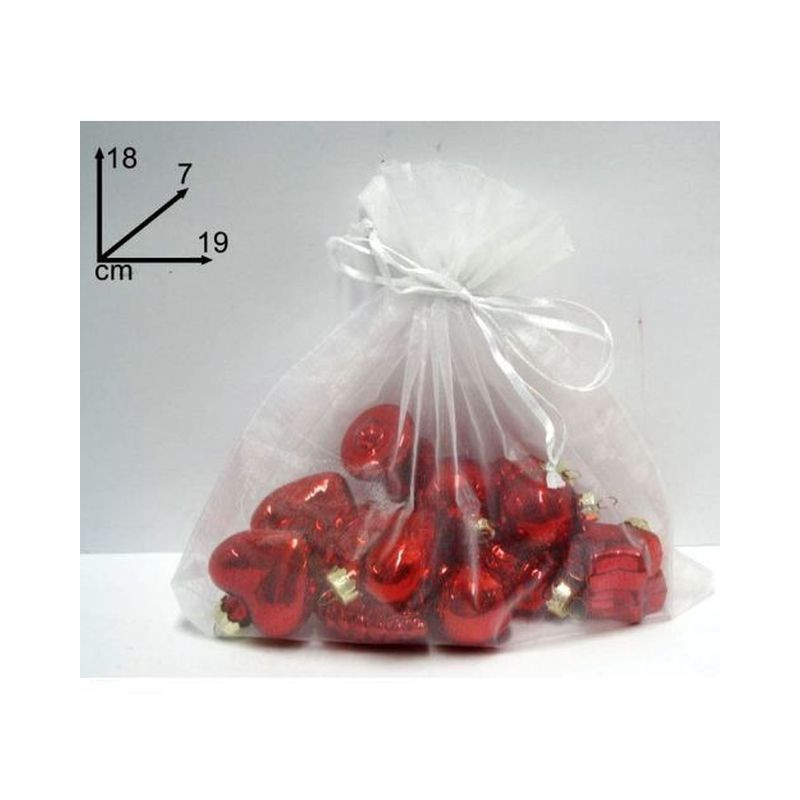 SACCHETTO 15 DECORAZIONI ROSSO EAN 8033113169960 INGROSSO OGGETTISTICA NATALIZIA