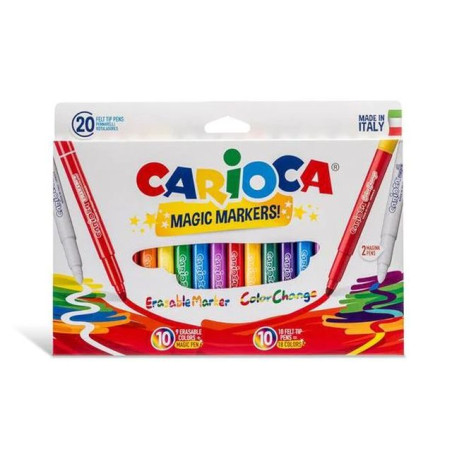 INGROSSO CARTOLERIA CARIOCA PENNARELLI MAGIC MARKERS 20 PZ 8003511413699 INGROSSO PENNARELLI MATITE COLORATE TEMPERE