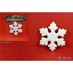 INGROSSO ARTICOLI NATALIZI FIOCCO DI NEVE 16CM POLISTIROLO 8033113220517 INGROSSO DECORAZIONI NATALIZIE