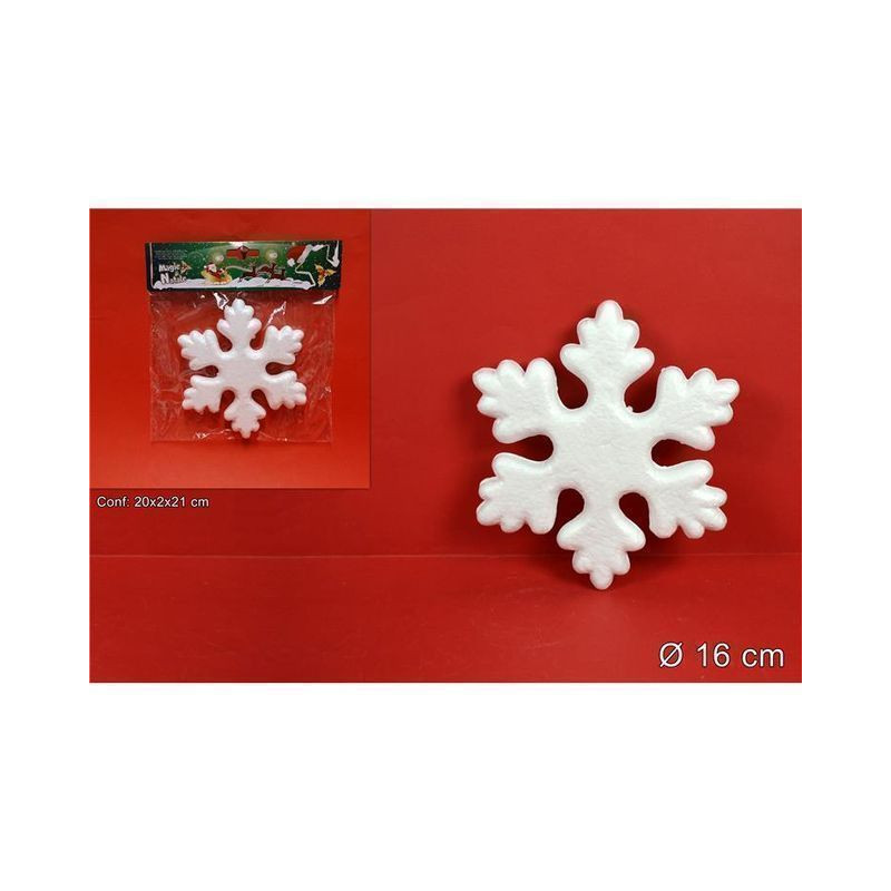 FIOCCO DI NEVE 16CM POLISTIROLO EAN 8033113220517 INGROSSO ARTICOLI DECORAZIONI NATALIZIE FIOCCO DI NEVE 16CM POLISTIROLO EAN 8033113220517 INGROSSO ARTICOLI DECORAZIONI NATALIZIE