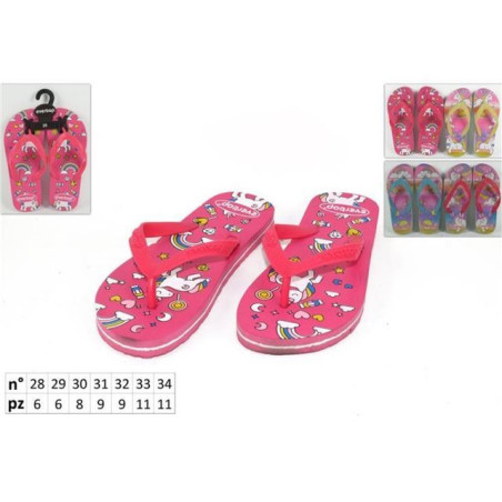 INGROSSO INFRADITO BIMBO UNICORNO ASS 28-34 8034048488201 INGROSSO ARTICOLI ESTIVI CIABATTE E SCARPE MARE