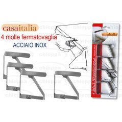 INGROSSO CASALINGHI FERMATOVAGLIA 4PZ INOX 8026758118172 INGROSSO ACCESSORI CUCINA ACCESSORI CUCINA