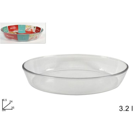 INGROSSO CASALINGHI TEGLIA VETRO OVALE 35X24 0049932666243 INGROSSO ACCESSORI CUCINA PENTOLE E TEGLIE