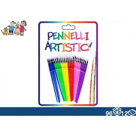 INGROSSO PENNELLI PLASTICA 24PZ 8052286075090 INGROSSO PENNARELLI MATITE COLORATE TEMPERE PENNELLI
