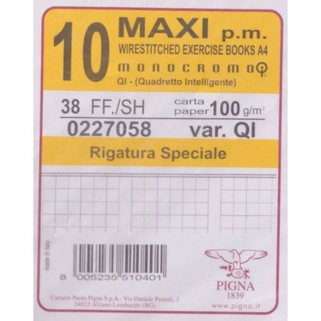 INGROSSO CARTOLERIA MAXI MONOCROMO 100G RIG.SPECIALI QI 8005235149786 INGROSSO QUADERNI ALBUM BRISTOL