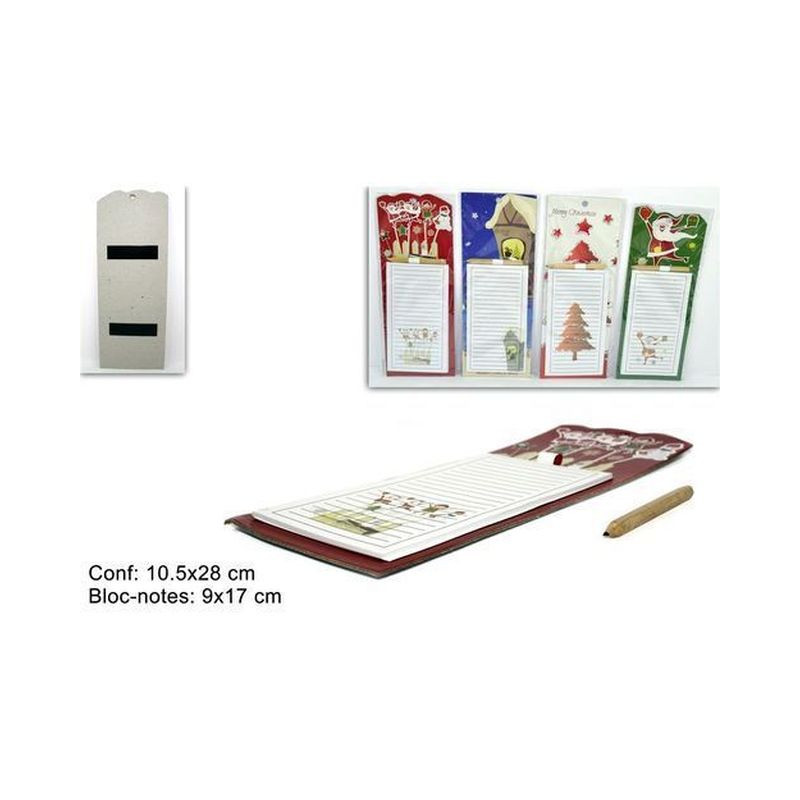 BLOC NOTES MAGNETICO NATALIZIO 4 ASS EAN 8033113302398 INGROSSO BIGLIETTI NATALIZI