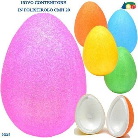 INGROSSO ARTICOLI DI PASQUA UOVO CONTENITORE COL. ASS. BRILLANTINATO 8055742222977 INGROSSO ARTICOLI PASQUALI