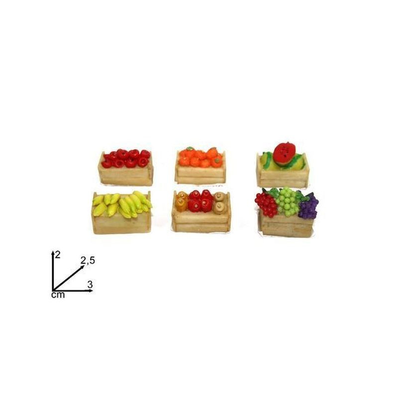 CASSETTA FRUTTA 6ASS. EAN 8033113324765 INGROSSO ACCESSORI PER IL PRESEPE