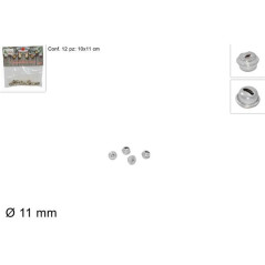 INGROSSO ARTICOLI NATALIZI CAMPANELLINO 11 MM SET 12 PZ. SILVER 8033113446221 INGROSSO DECORAZIONI NATALIZIE